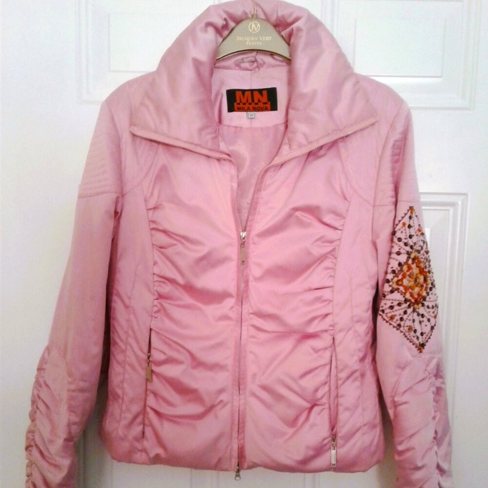 Women Jacket- light pink - Size M , pre-owned